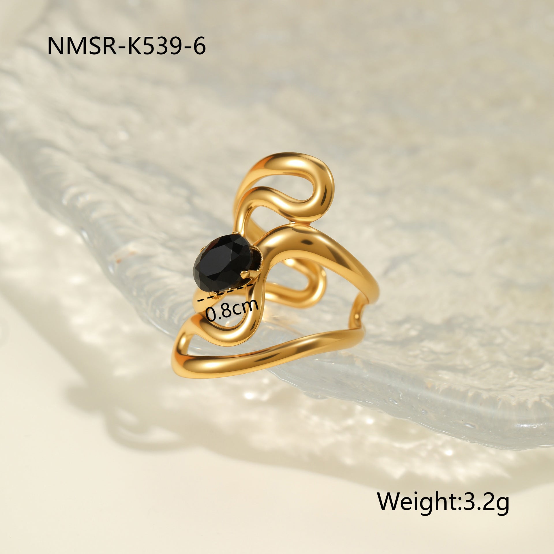 Wholesale light luxury ring that does not fade open ring