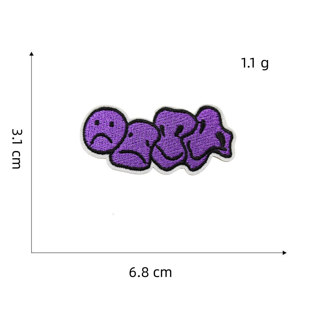 Wholesale Purple Series Iron On Embroidered Patches Decorative Clothing Accessory For Boutique Resale