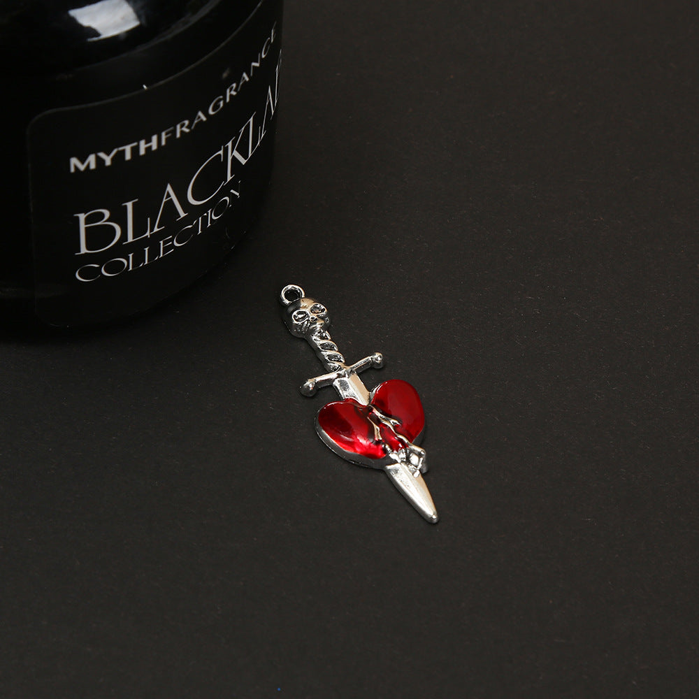 Wholesale 50PCS Vintage red heart pendant