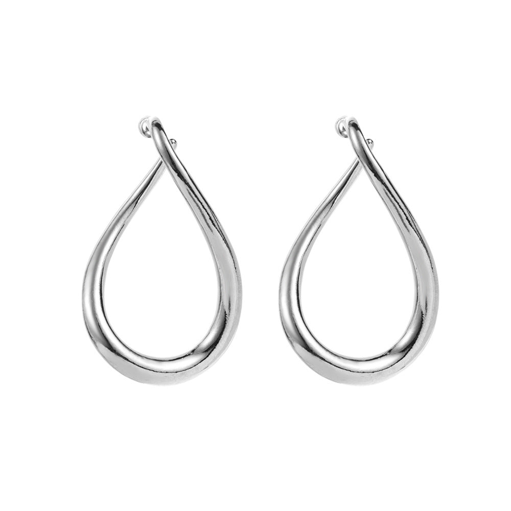 Wholesale Exaggerated cold style irregular silver needle earrings