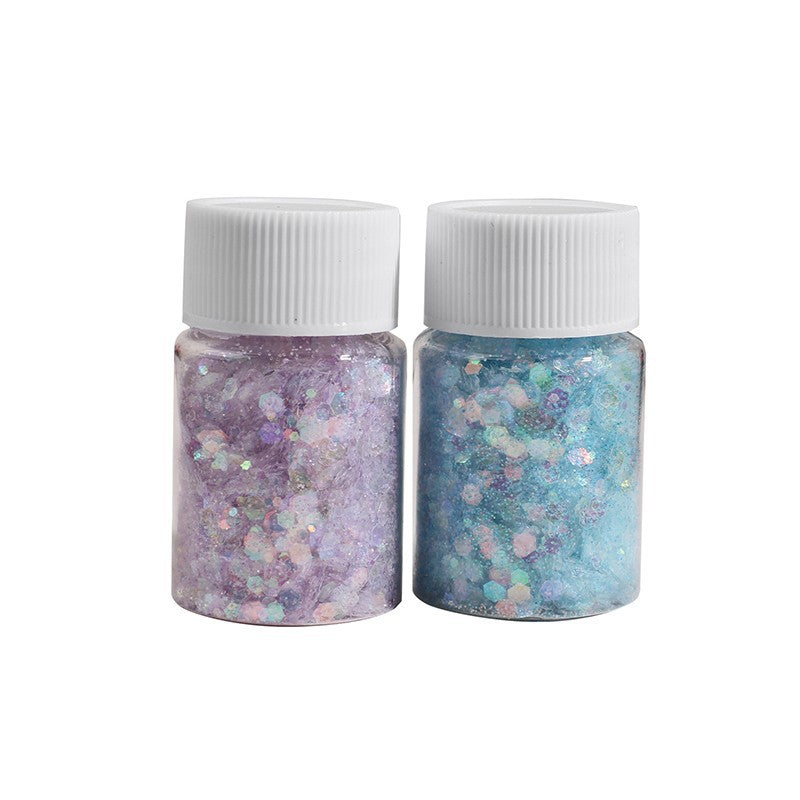 Wholesale Crushed Ice Glitter Nail Art Mixed Glitter Powder 10g Bottle DIY Crystal Dropper Filling
