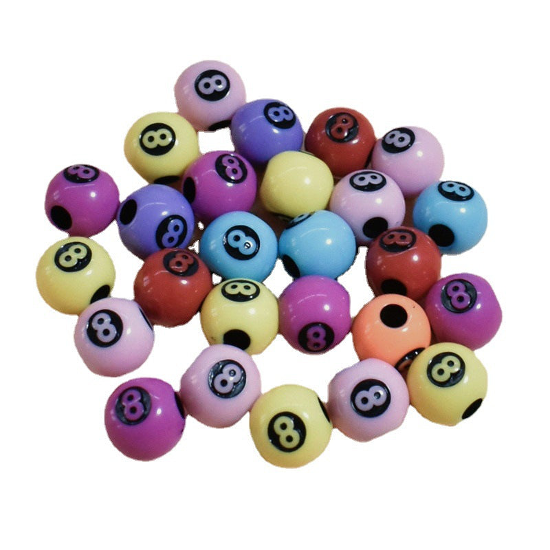 Al por mayor de 50 piezas/paquete de 12 mm de billar de billar de 12 mm, cuentas acrílicas de color mixto