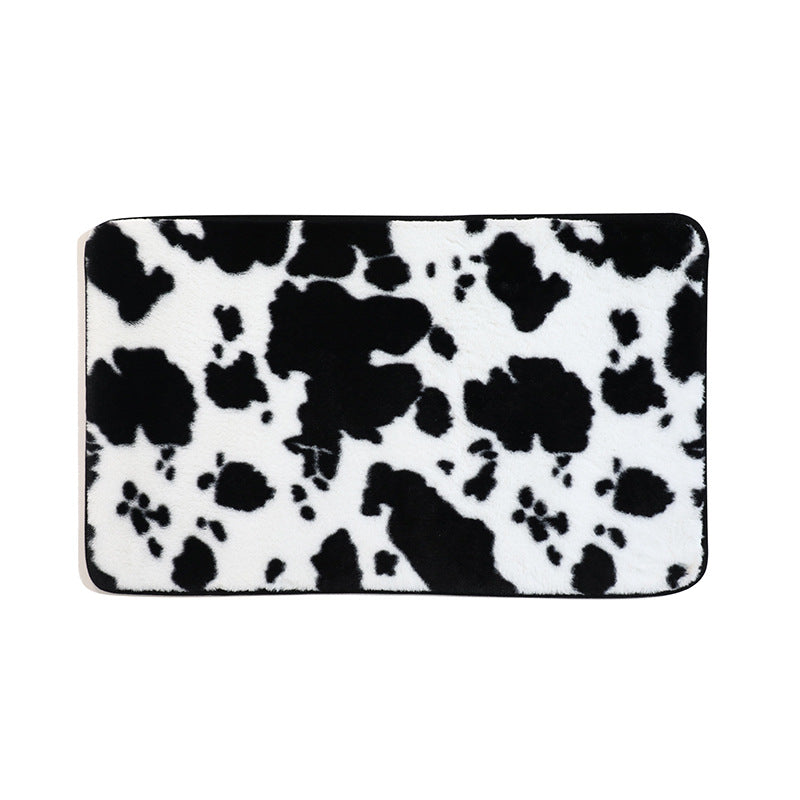 Wholesale Polyester Cow Pattern Toilet Toilet Three-piece Combination Toilet Non-slip Mat