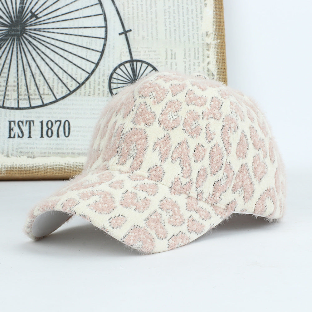 Wholesale Fall and Winter Leopard Print Fashion Baseball Cap for Women