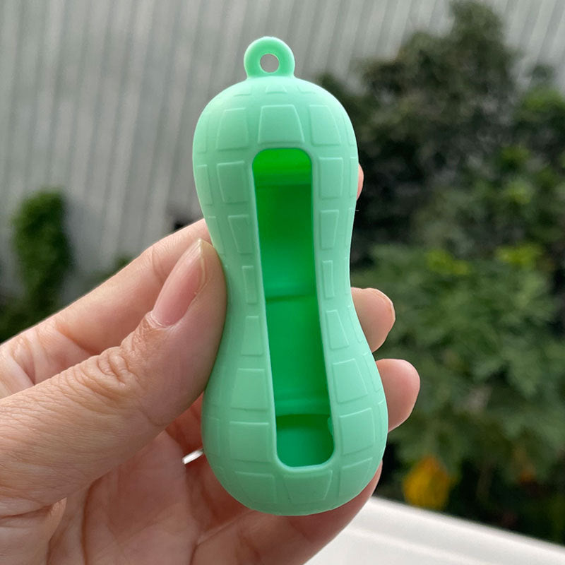 Wholesale Lipstick case silicone protective case bow lipstick bag keychain