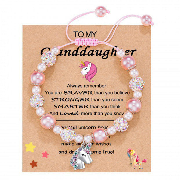 Wholesale Pink Spot Careless Eye Peach Heart Butterfly Natural Stone Bracelet