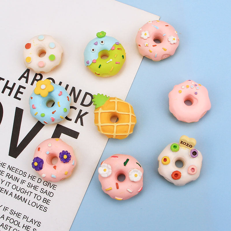 Wholesale Cartoon Donut Resin Cream Glue Phone Case