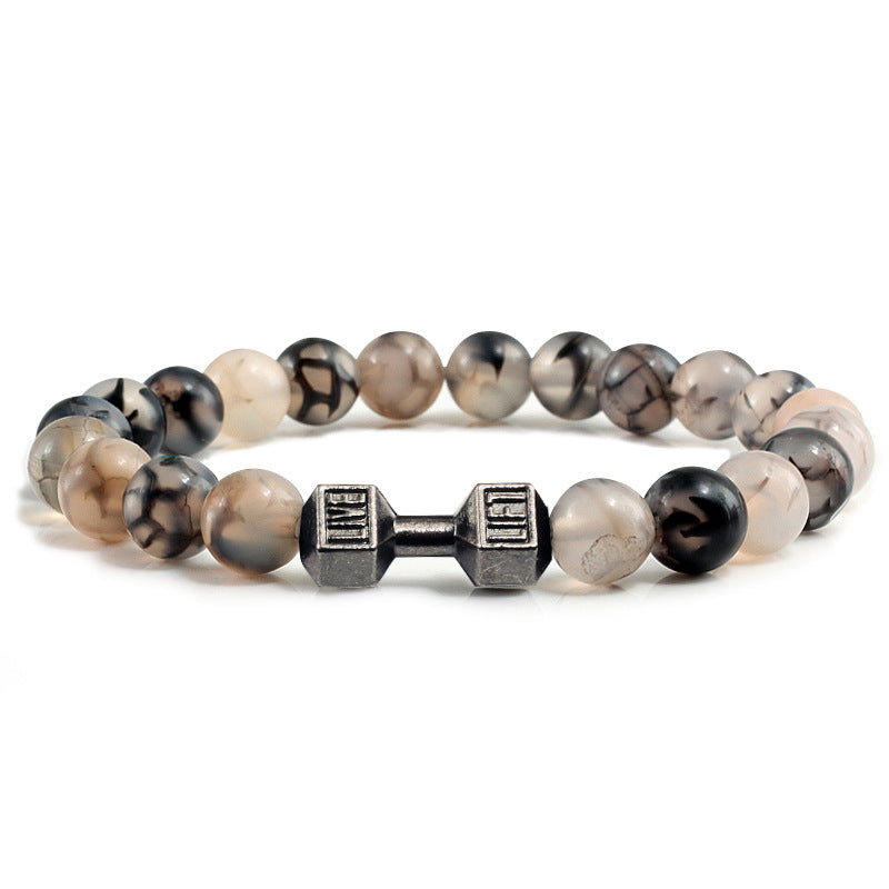 Wholesale elastic line beaded black dragon pattern bracelet alloy