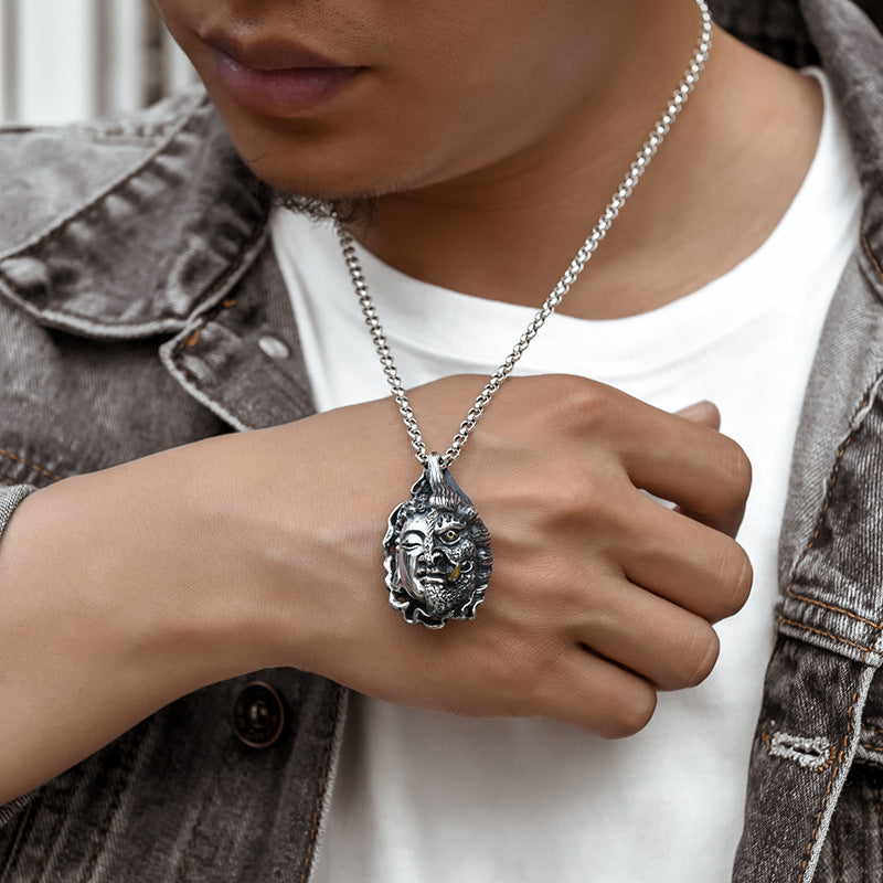 Wholesale Pendant Buddha Demon Necklace  Deer National Retro Men' s Pendant