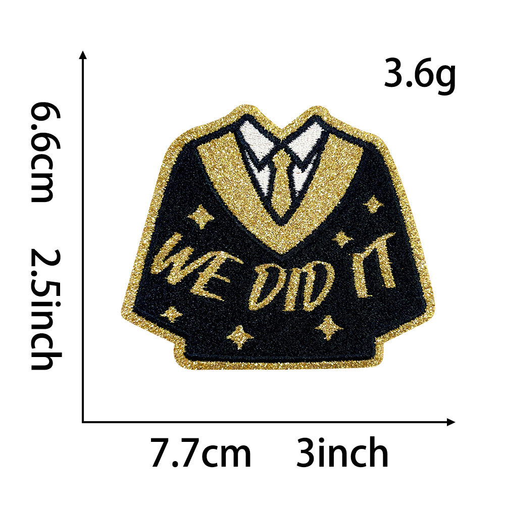 Wholesale Embroidered Graduation Patch Set Chic DIY Iron On Applique Creative Gift For Students And Resale