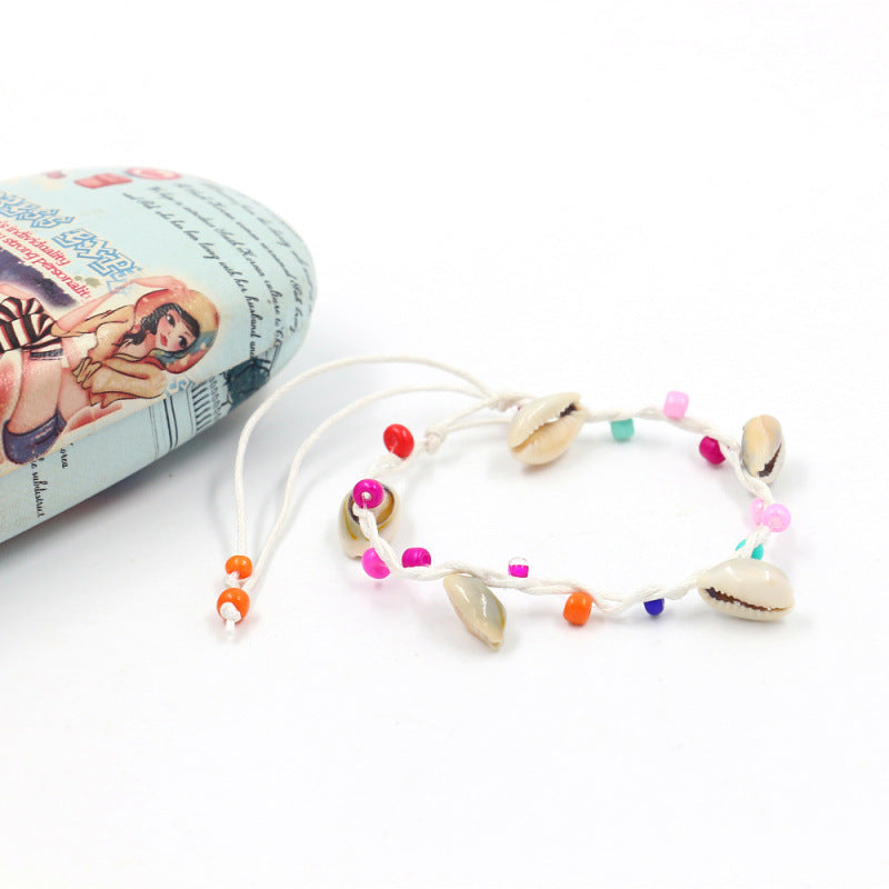 Wholesale Hand-woven colorful string shell conch bracelet
