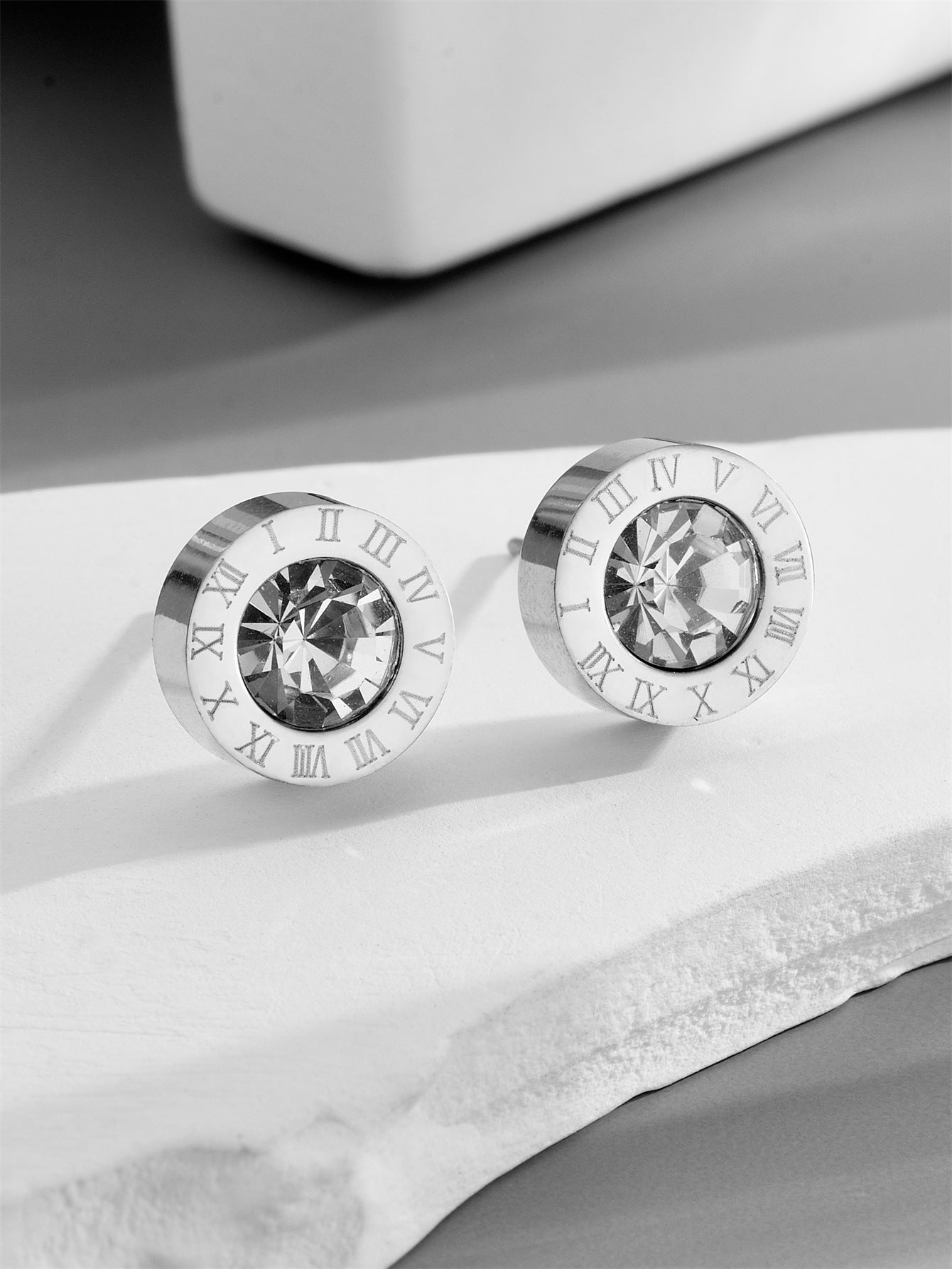 Wholesale titanium steel Lucky Grass earrings