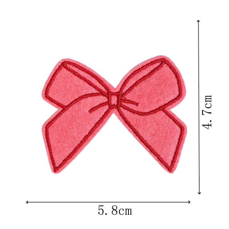 Wholesale Red diverse bow embroidery DIY Patches
