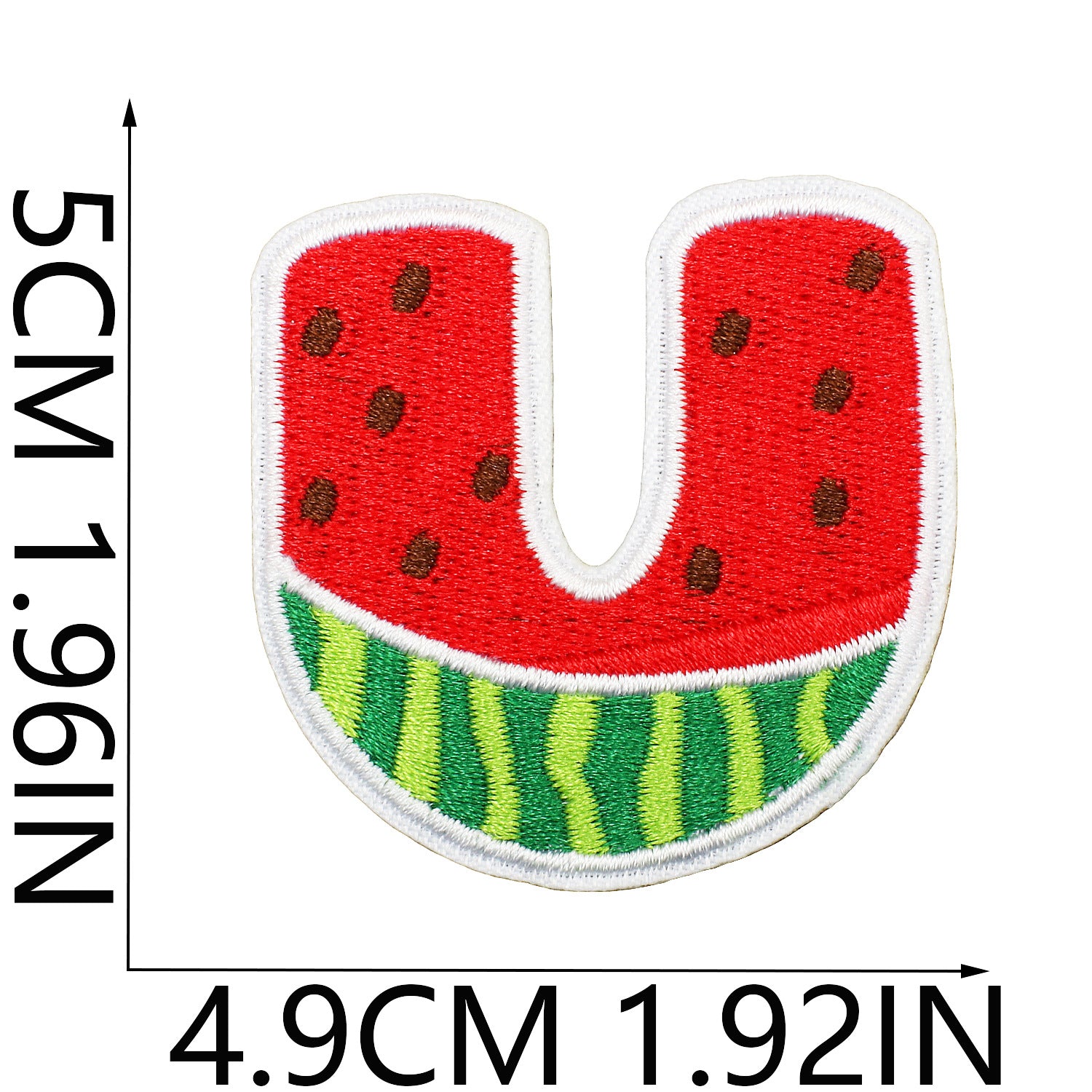 Wholesale Embroidered Watermelon Alphabet Patch Set 26 Letter Appliques For Clothing Bags And DIY Decoration