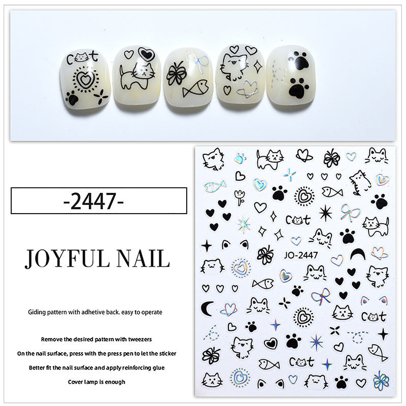 Wholesale Internet Celebrous Cute Graffiti Nail Art Sticker