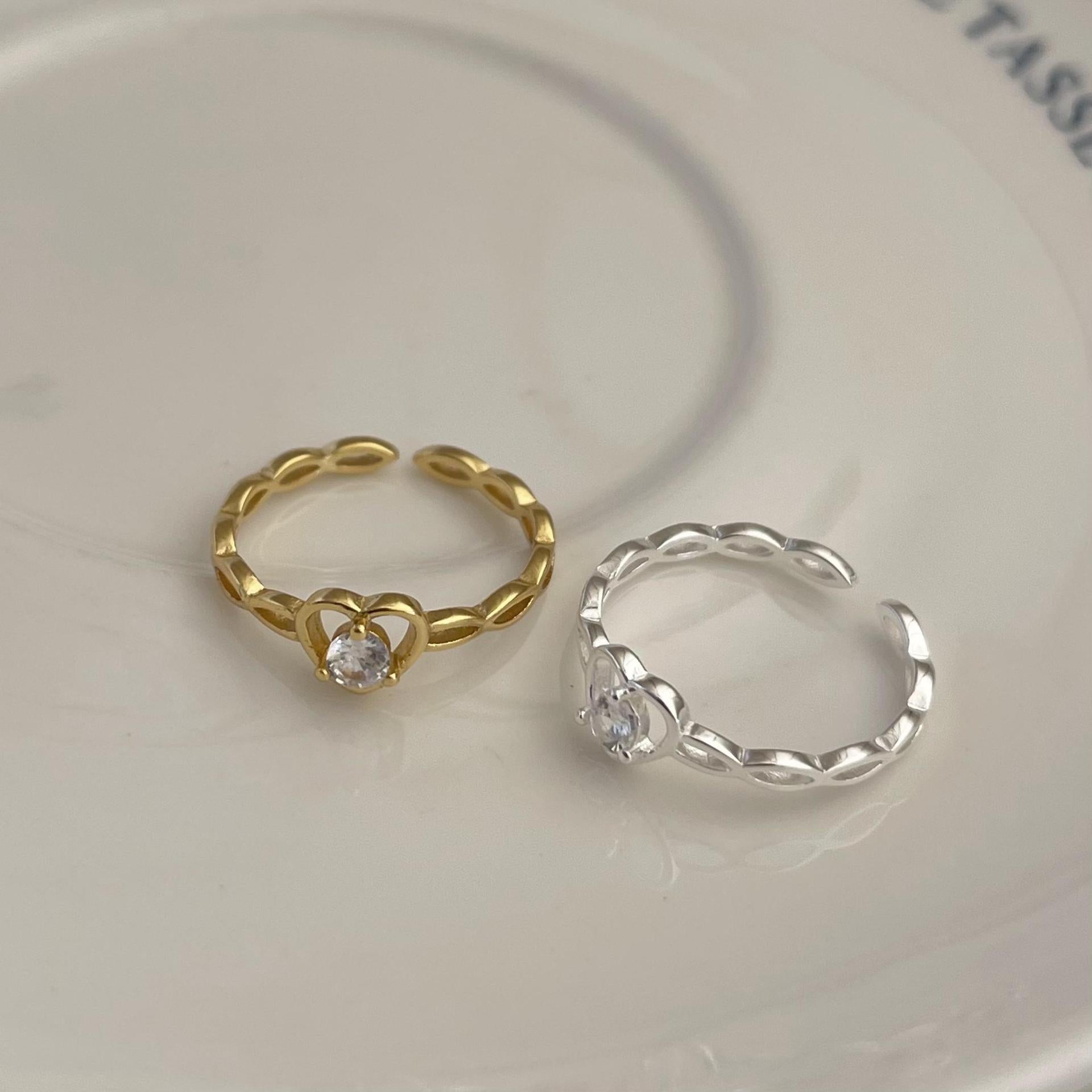 Wholesale Zircon Love Sterling Silver Ring