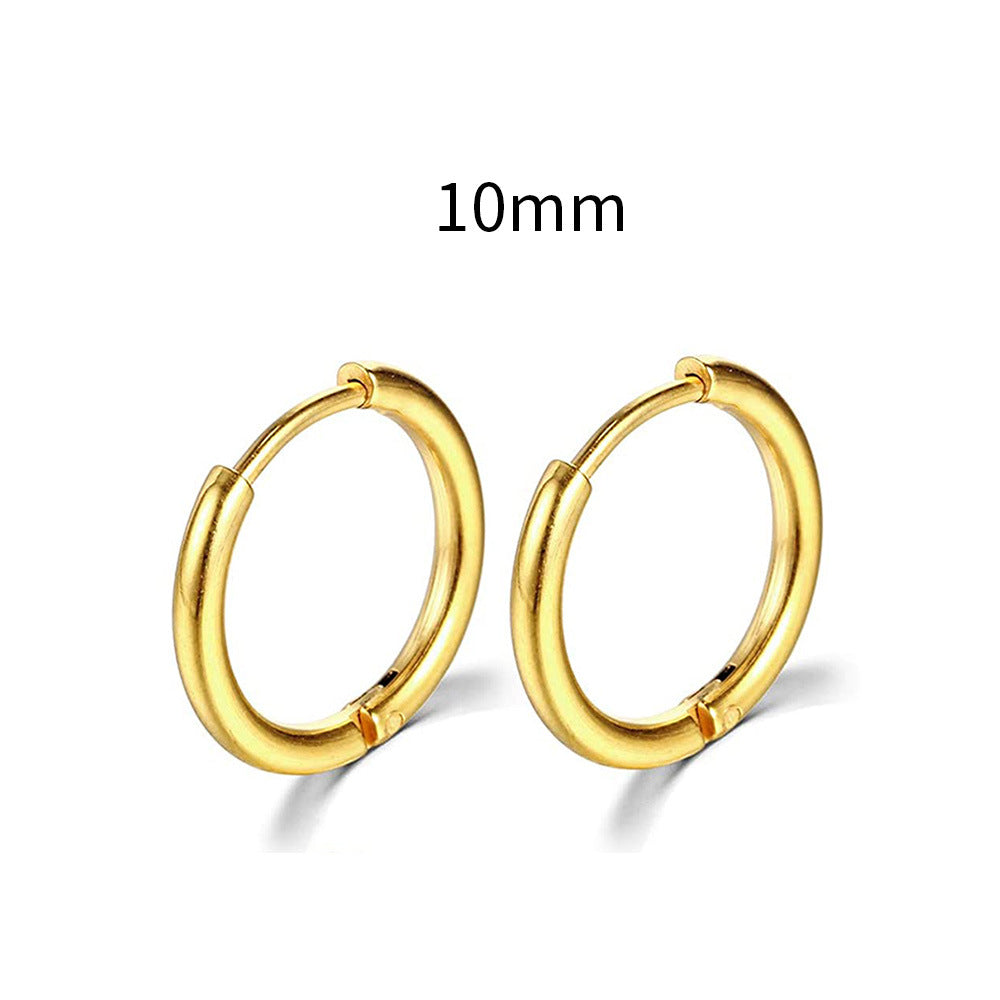 Wholesale Creative Design Stainless Steel Circular Earrings