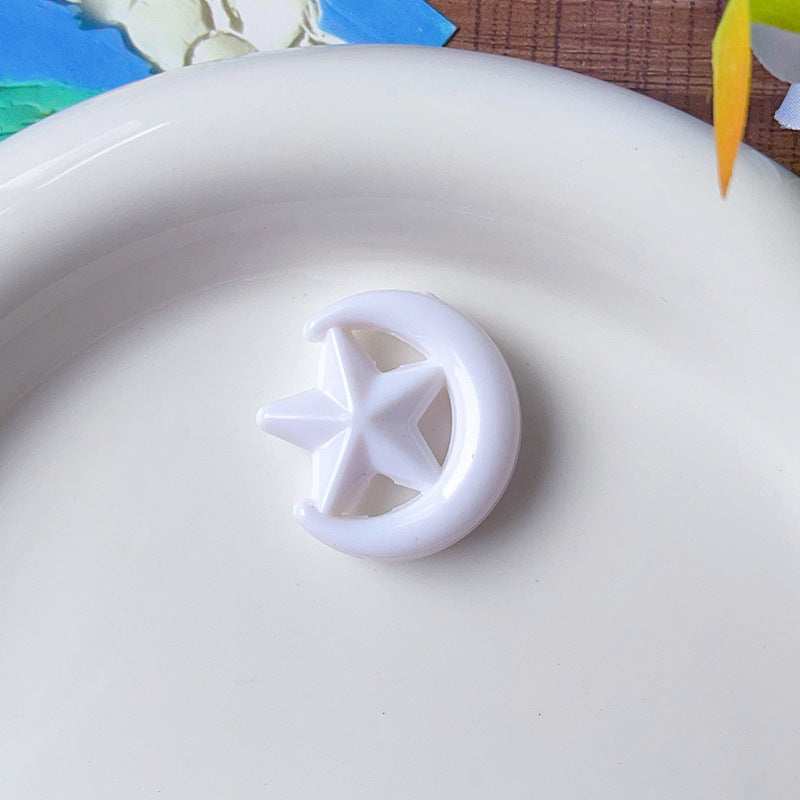 Wholesale 5pcs/pack  Acrylic through-hole star and moon shaped beads  Acrylic Beads