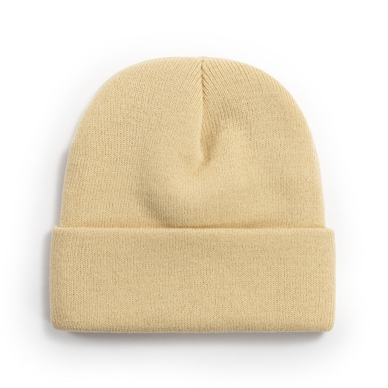 Wholesale All-match Solid Color Wool Knitted Hat