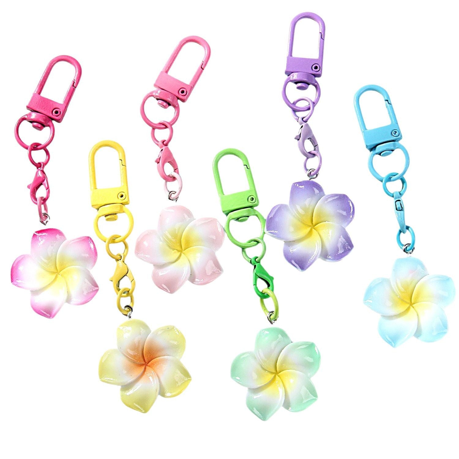Wholesale 10pcs/pack Small fresh air key chain pendant two-color spray-painted egg flower