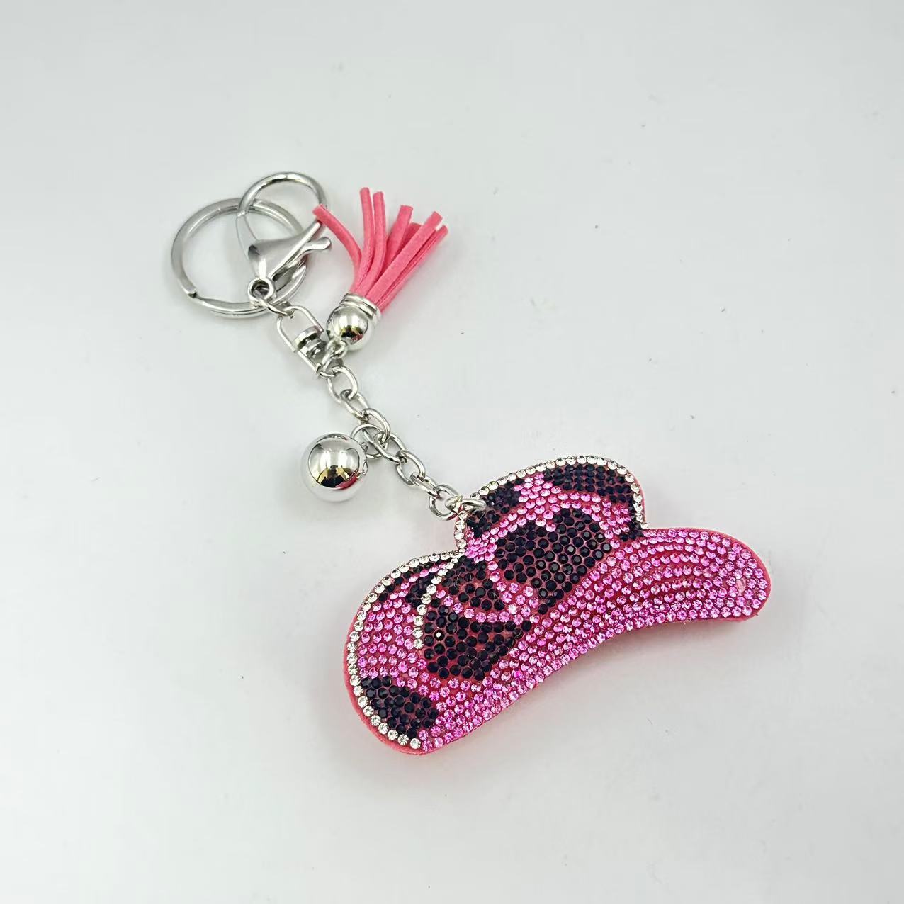 Wholesale Western Leopard Diamond Crystal Keychain