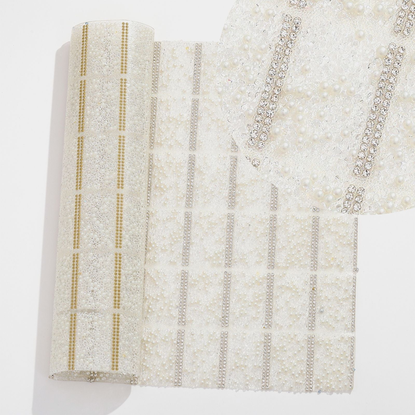 Wholesale DIY pen clothing diamond nail table cushion pad pointed bottom diamond with pearl double-sided tape square diamond piece can for 84pcs pens