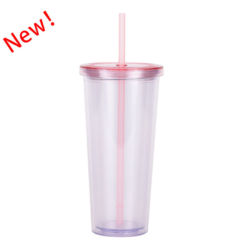 Wholesale  24oz plastic pipette cup creative transparent cold drink cup with lid water cup