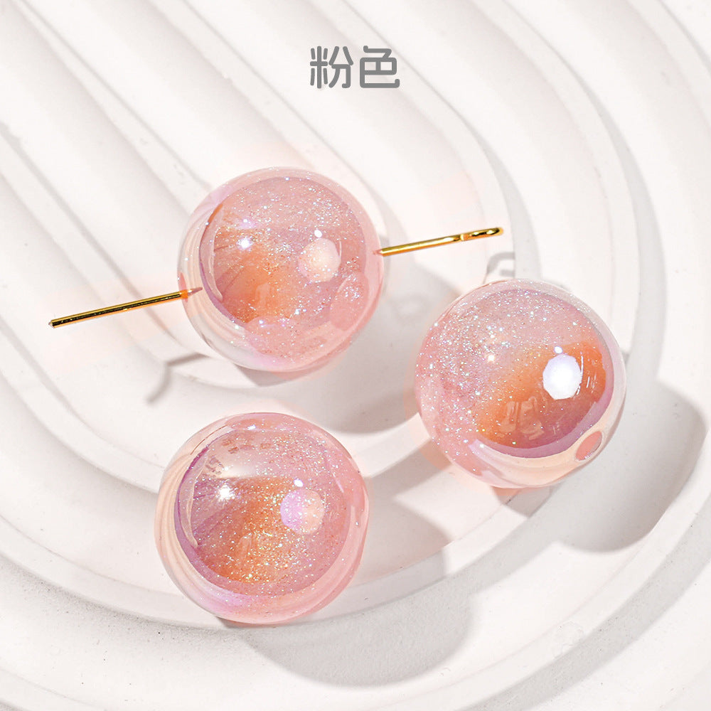 Wholesale 50pcs/1pack Deep Sea Mermaid Bead Accessories Starry Sky Through Hole DIY Beads