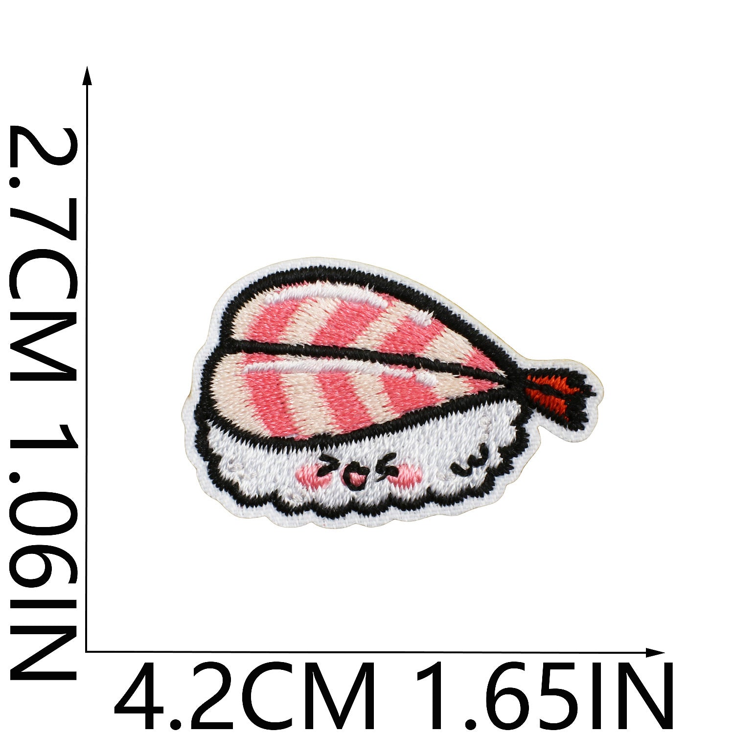 Wholesale Cartoon Salmon Sushi Embroidered Patch For Clothing DIY Decorative Accent