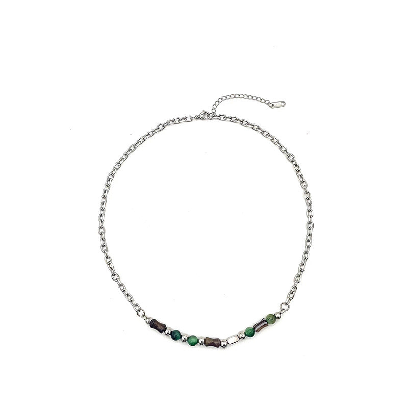 Wholesale Fashion New Chinese Colorblock Retro Hip-Hop Necklace