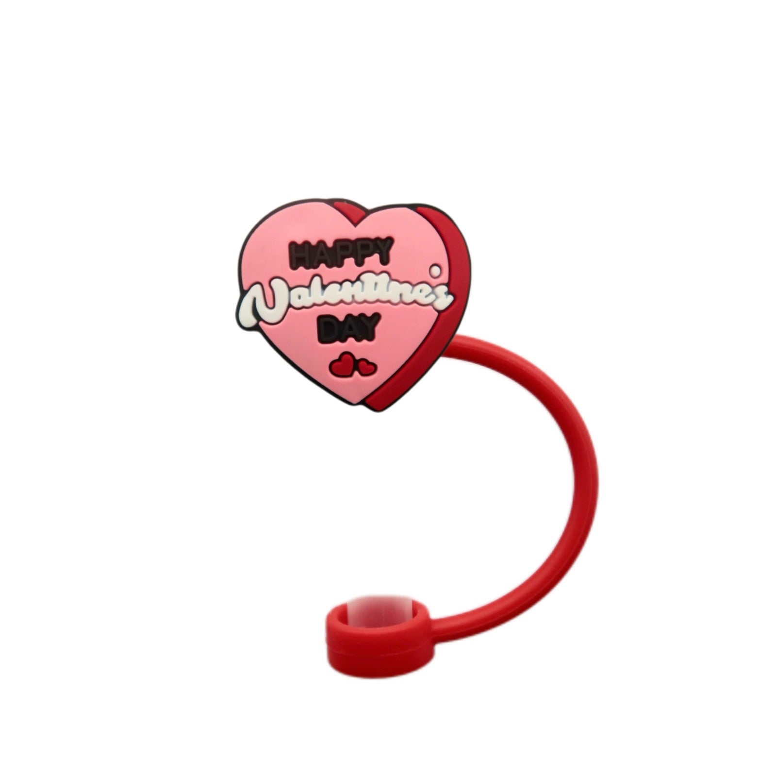 Wholesale Valentine's Day Love Series Straw Cap Silicone Straw Dust Plug Red Water Cup 8/10mm Straw Sleeve