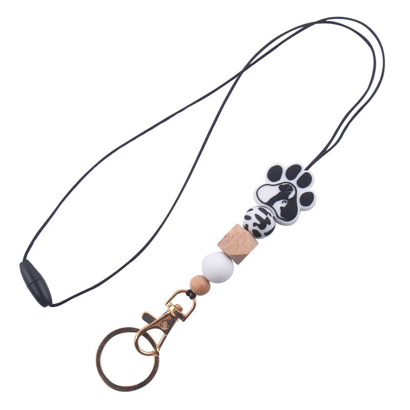 Wholesale Cartoon Animal Dog Claws Silicone Pendant Keychain