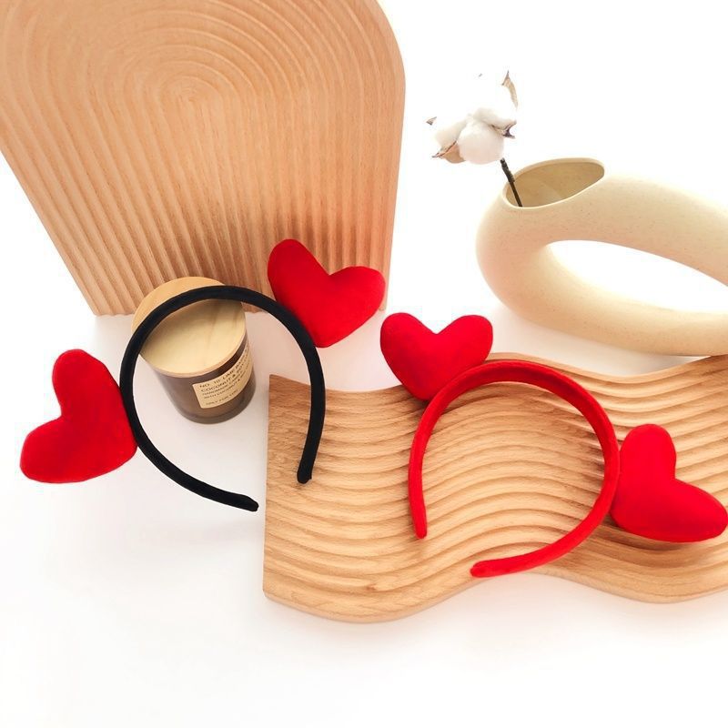 Wholesale Valentine's Day Headwear Cute Red Love Bridesmaid Wedding Funny Hair Card Headband