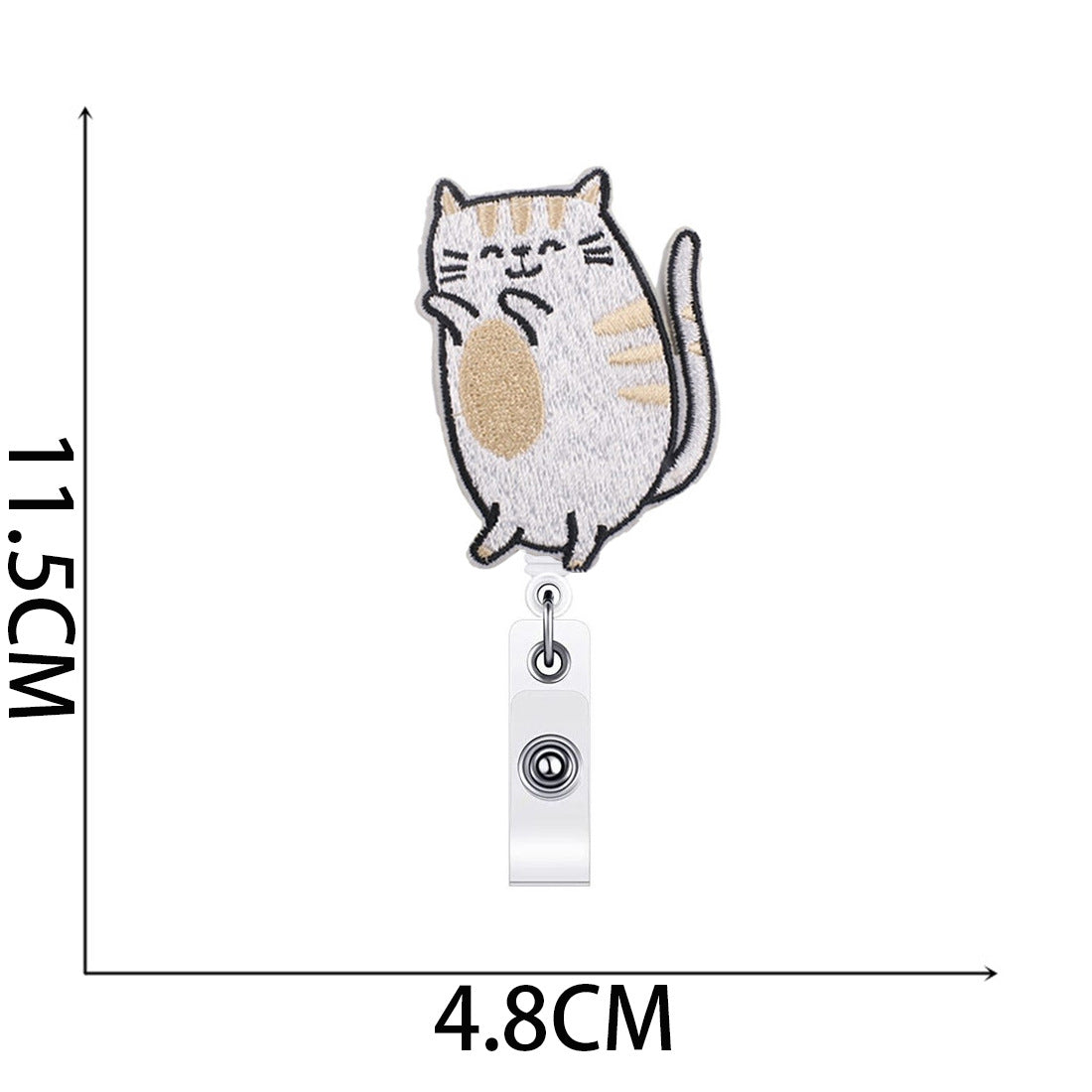 Wholesale Lazy Cat Easy Pull Button Embroidered Cloth Sticker