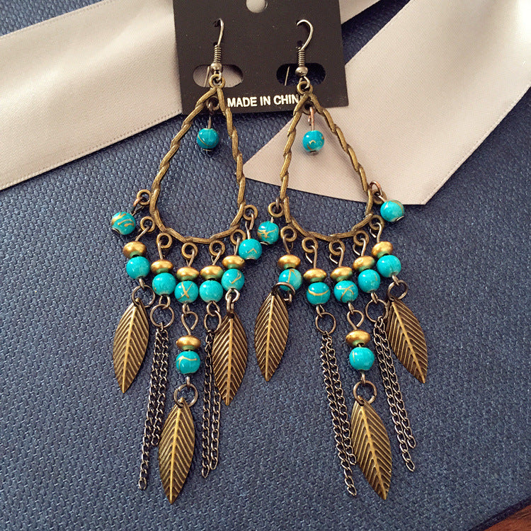 Wholesale Vintage Tassels Alloy Earrings