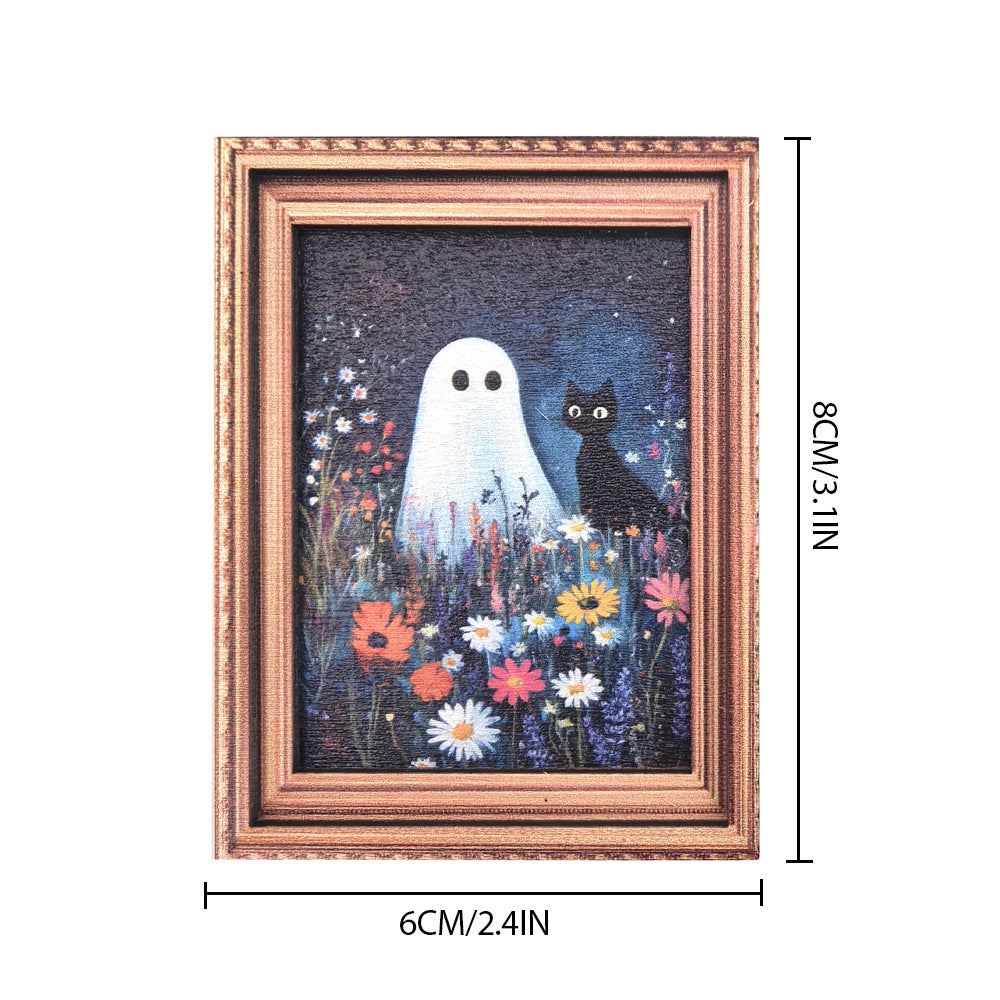 Wholesale vintage photo frame magnetic wooden poster fridge magnets