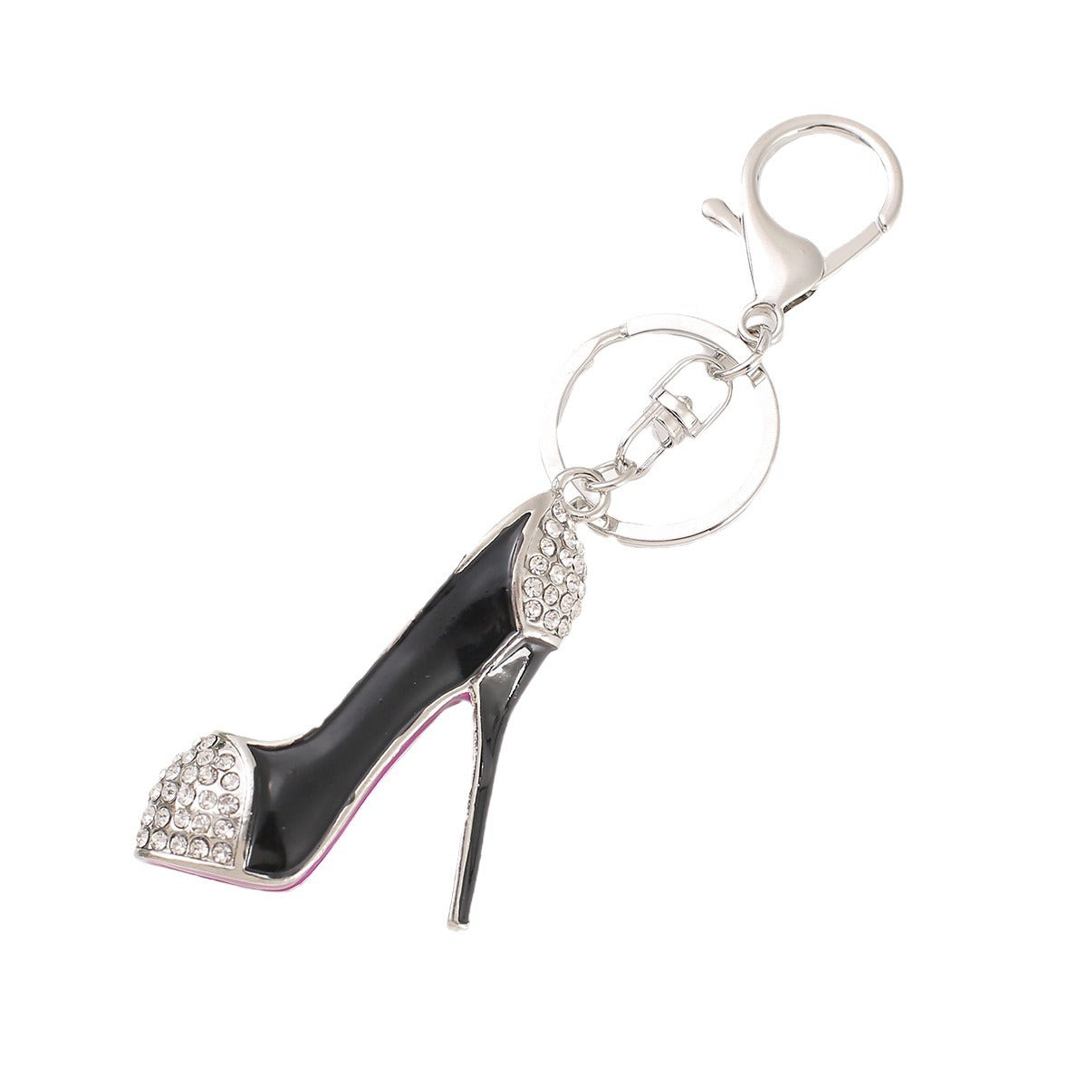 Wholesale Diamond Inlaid High Heels Zinc Alloy Keychains