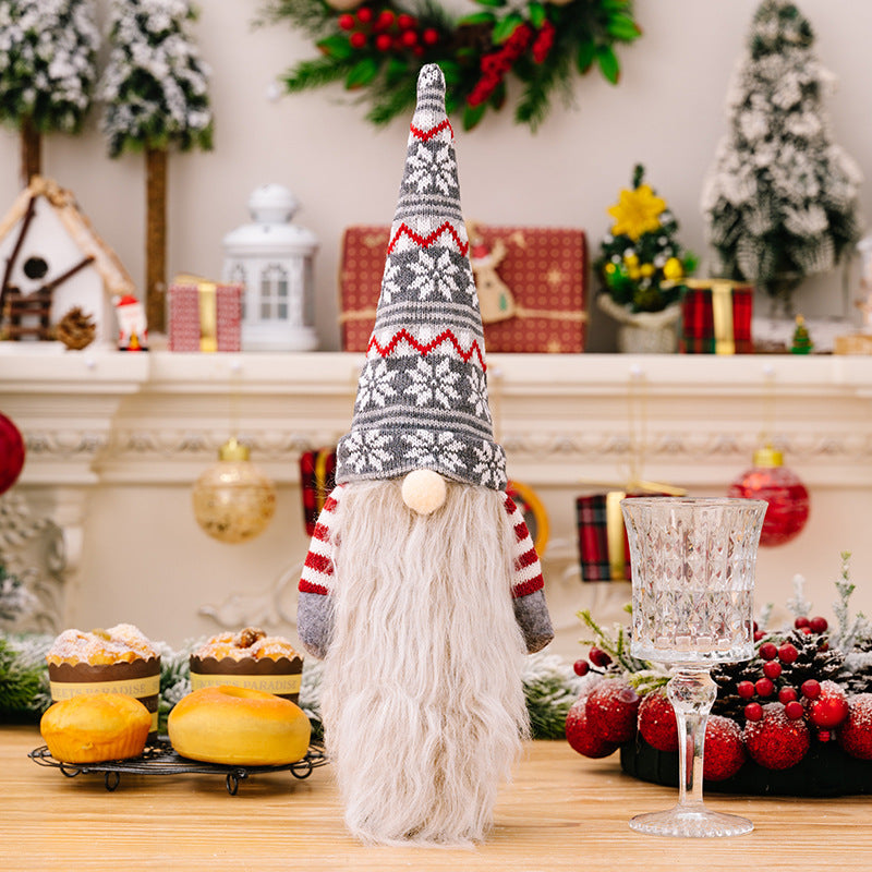Wholesale Christmas Decorations Faceless Doll Wine Bottle Cover