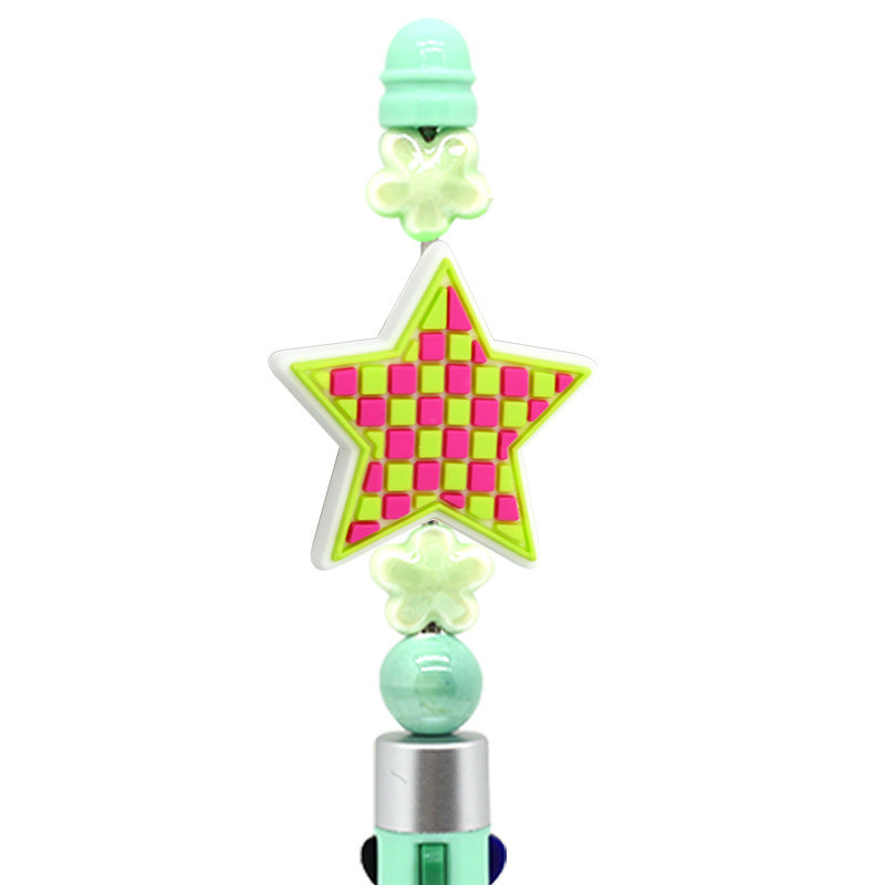 Wholesale random 100pcs stars love pvc soft glue loose beads accessories