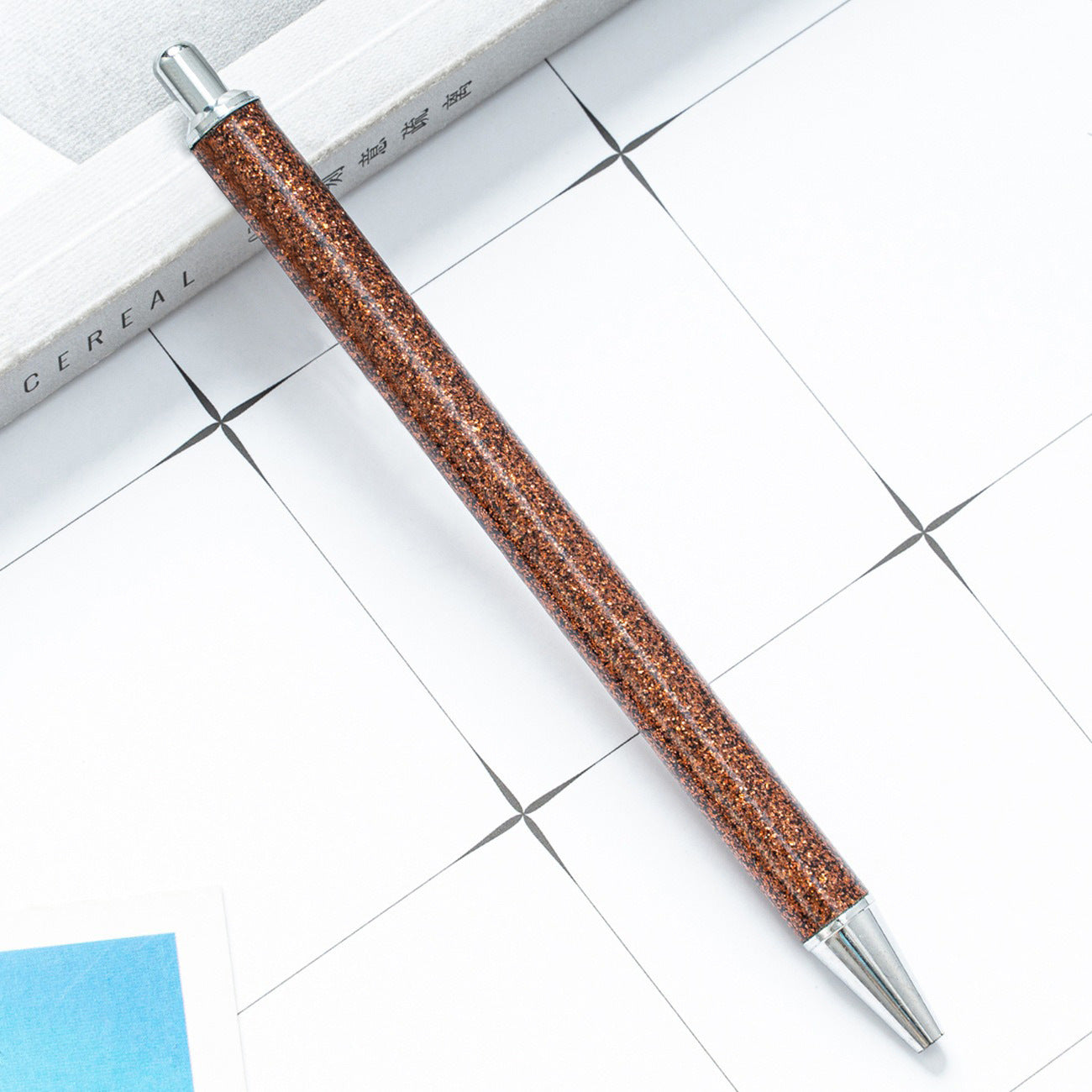 Wholesale Colorful creative foreskin glitter metal touch pen