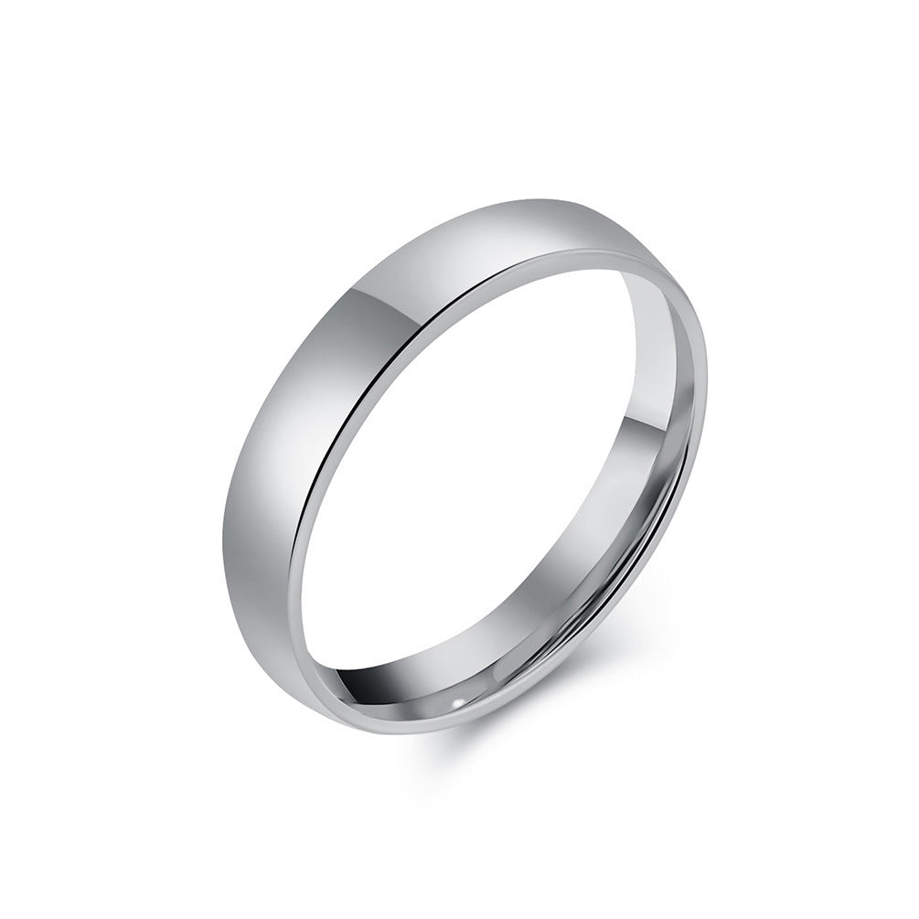 Wholesale 18K gold plated simple cool neutral style high-grade polished titanium steel tail ring