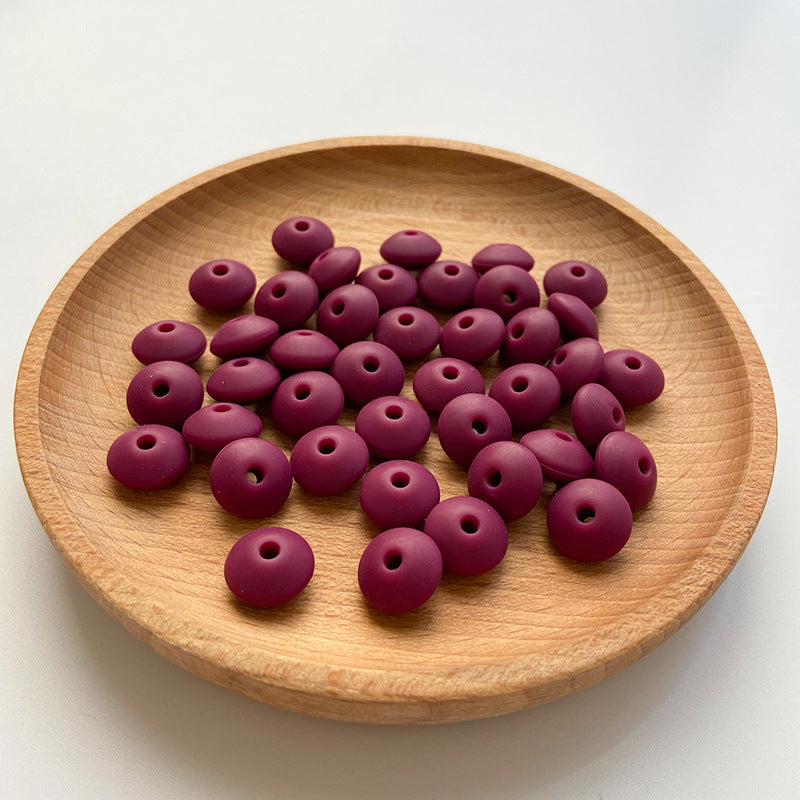 Wholesale 100pcs 12MM DIY Abacus Beads Silicone Small Spacer Beads