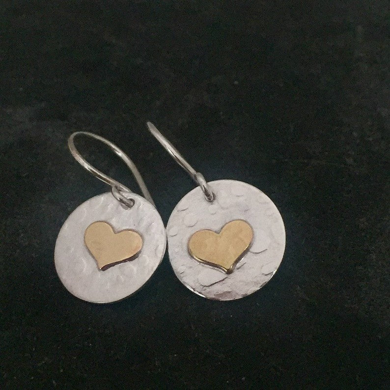 Wholesale Silver Love Round Alloy Earrings