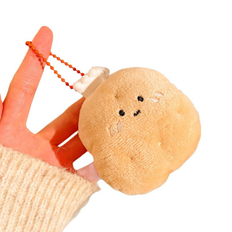 Wholesale Creative Food Plush Doll Pendant Girl Backpack Pendant Keychain Pendant Doll Small Gift Event Stall