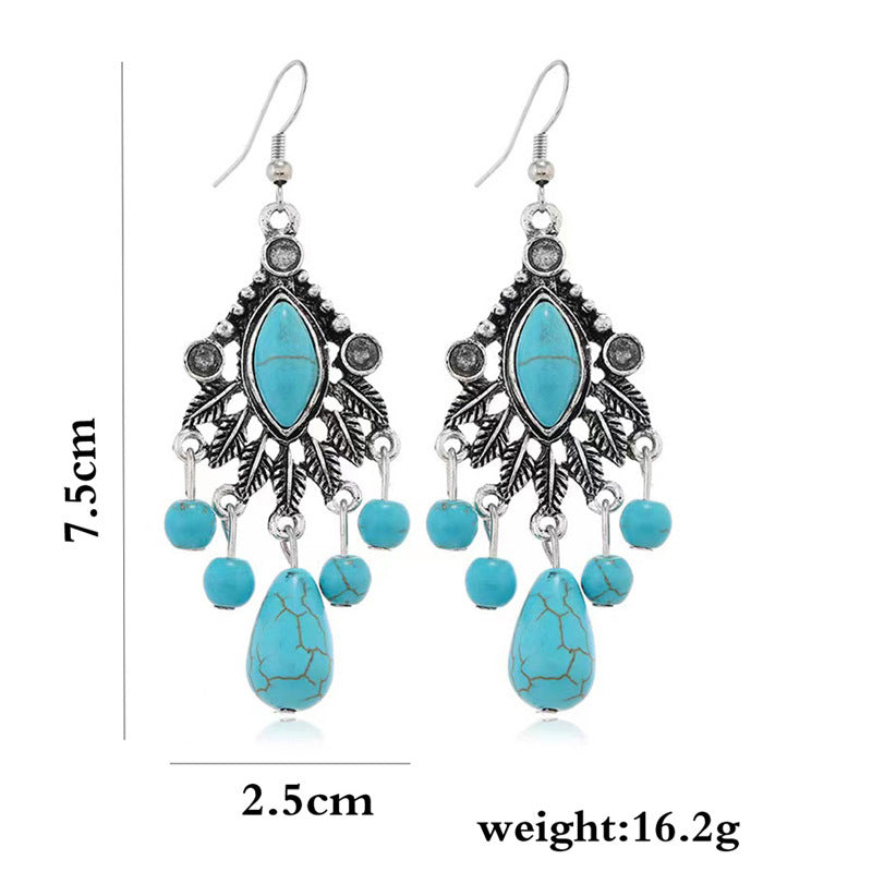 Wholesale Turquoise teardrop earrings