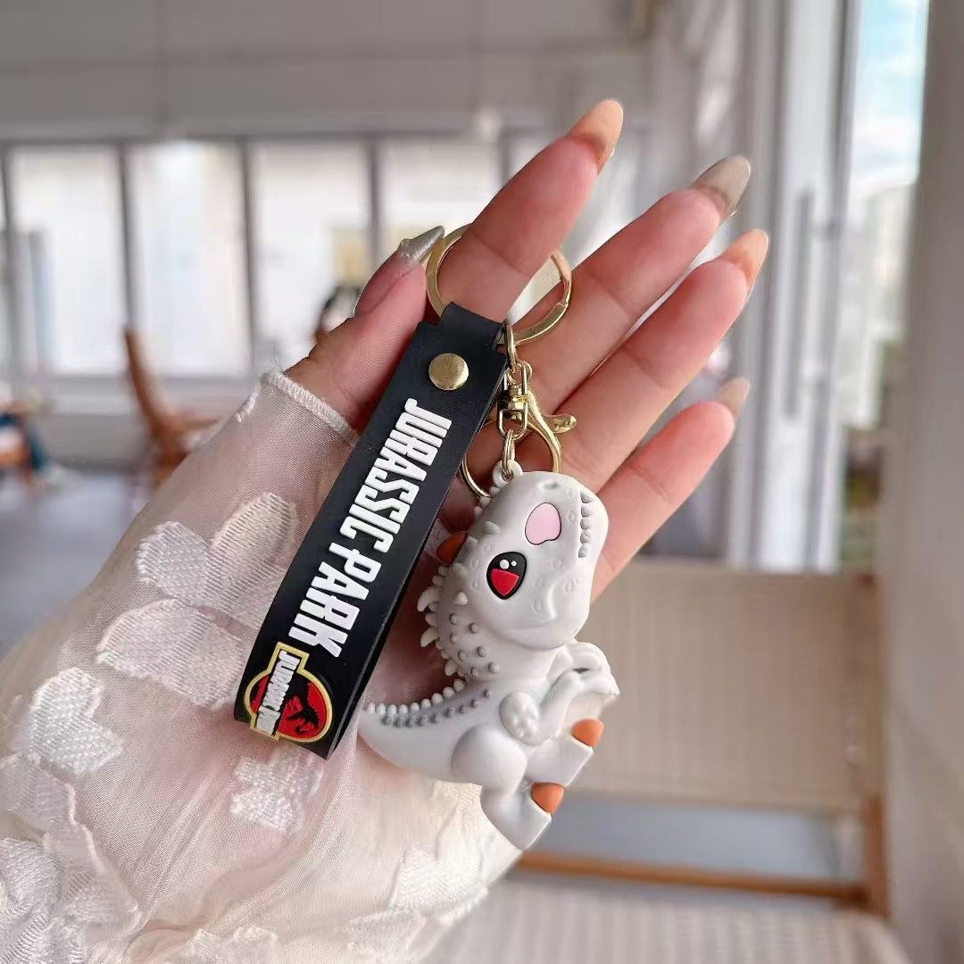 Wholesale cartoon cute dinosaur soft plastic doll keychain