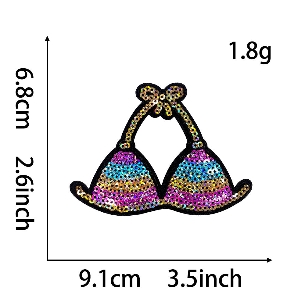 Wholesale Trendy Hawaiian Surf Truck Multicolor Sequin Embroidered Patch Iron On Back DIY Resale Accessory