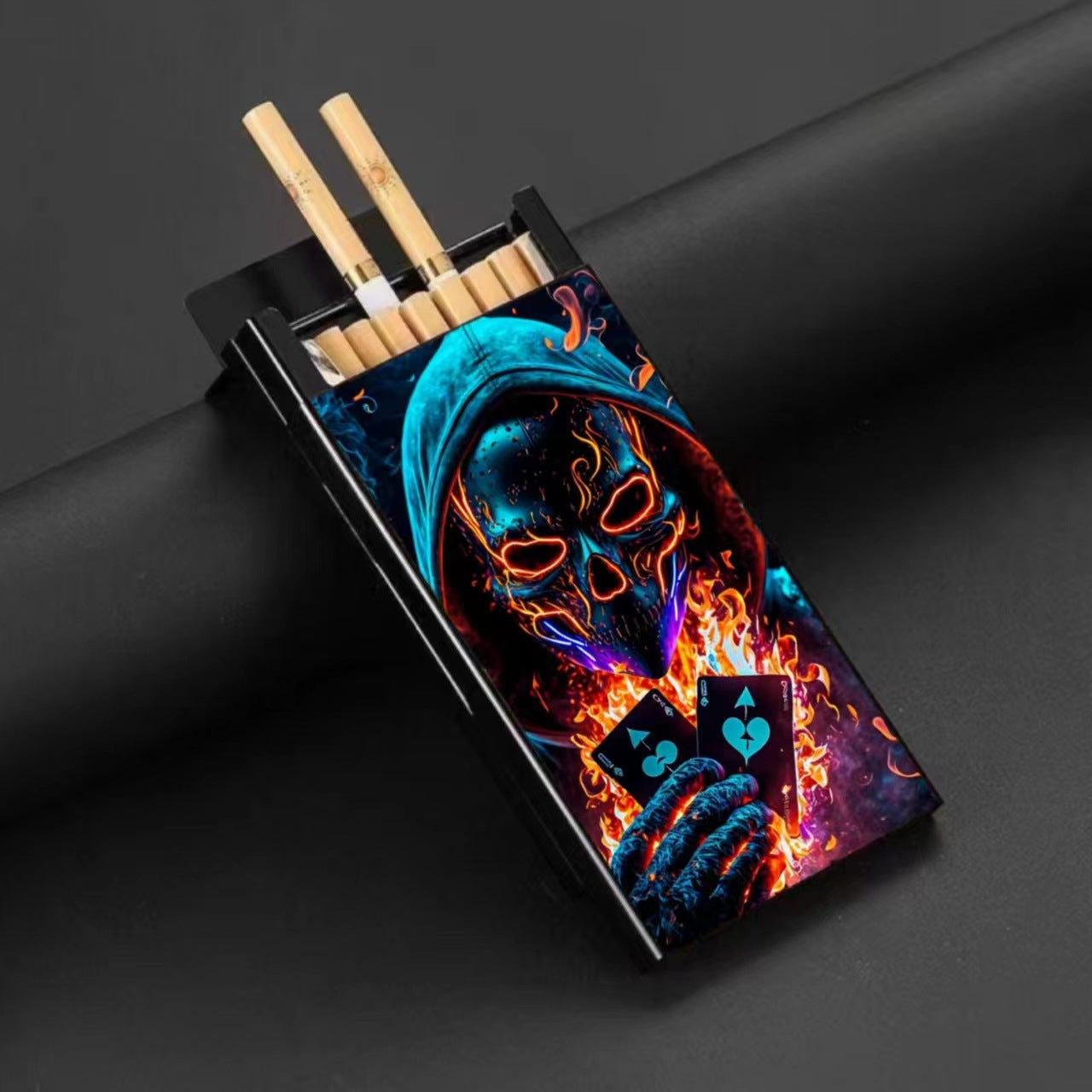 Wholesale Metal Fine Tube Anti Drop and Moisture-proof Painted Creative Cigarette Box