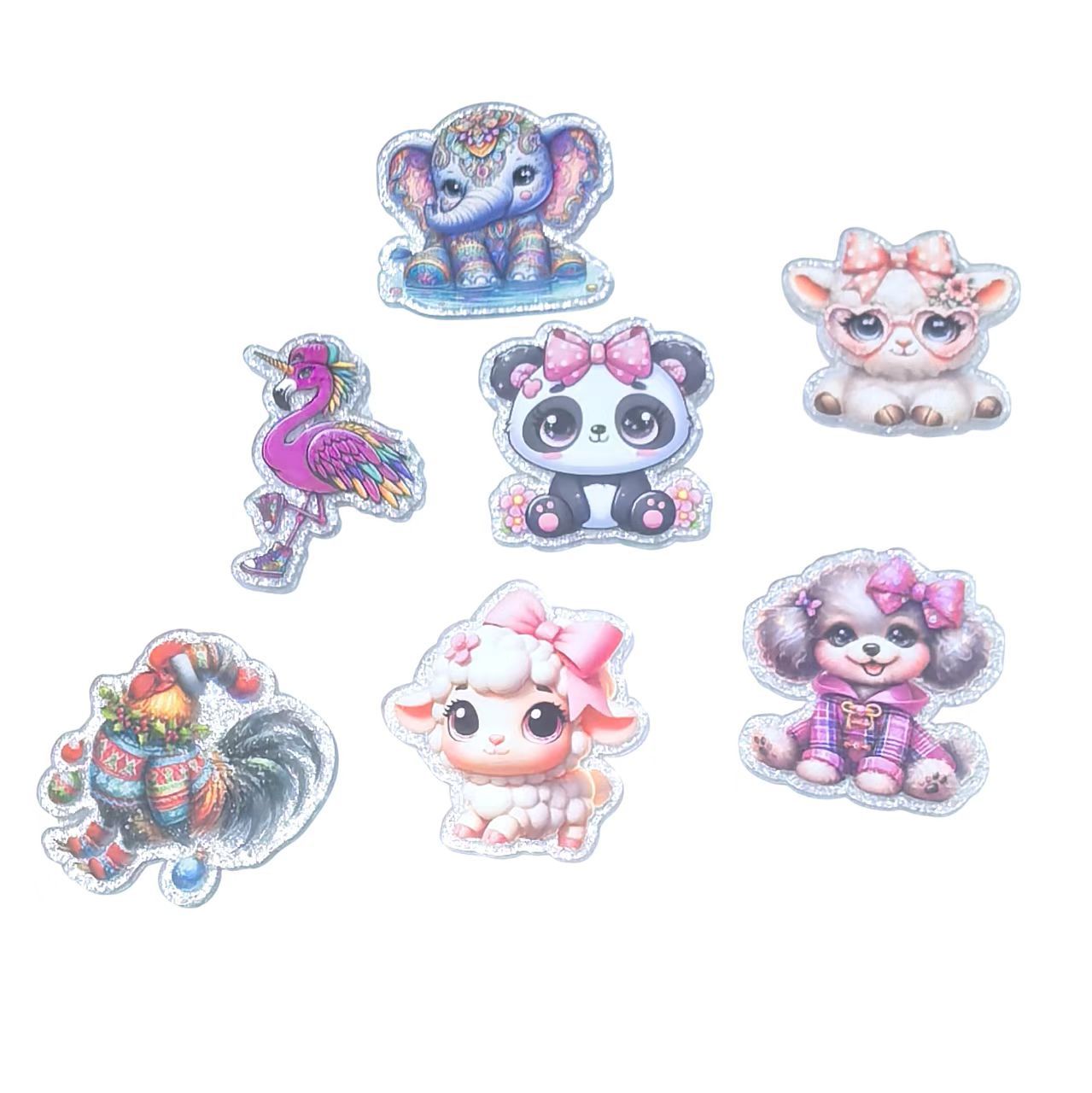 Wholesale 10pcs Cartoon panda animal acrylic cute item