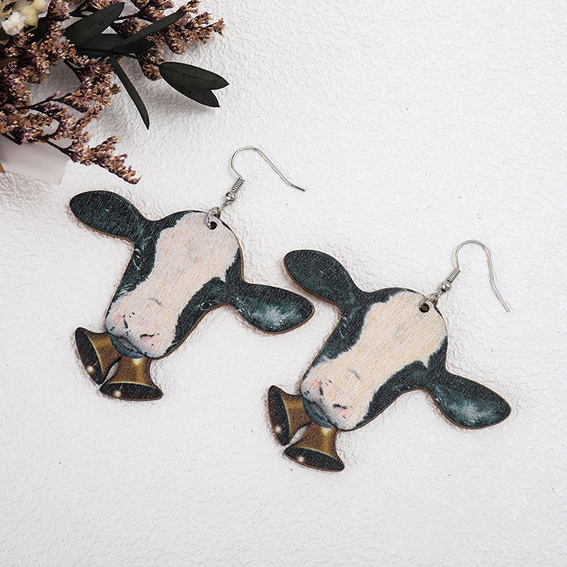 Wholesale  Animal Western Wind Wooden Earrings
